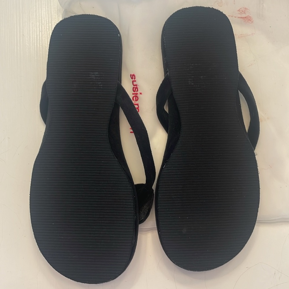 🖤 Susie Moon Velvet feel slip flops Never worn 🖤 - Picture 4 of 5